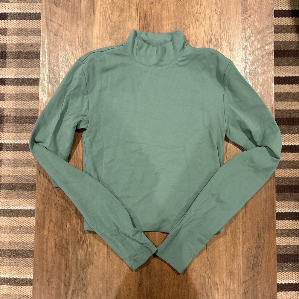 Aritzia Babaton Teal Long Sleeve Mockneck